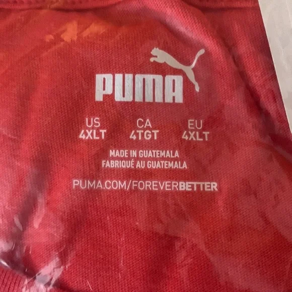 ⭐️NEW PUMA Red Heather Tee Shirt Size 4XLT - Picture 4 of 7